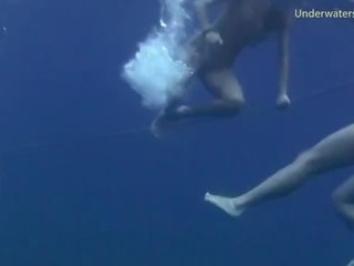 Underwater Swimming Girls on Tenerife