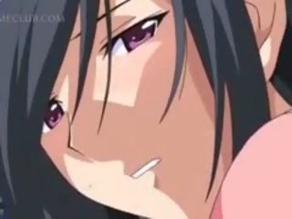 Sexy anime babe får våt kuse gnidd fra henne tilbake