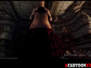 Big Boobs 3D cutie Gives Blowjob and Fucks in Skyrim.