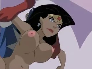 Superhero porr undrar kvinna mot kapten amerika
