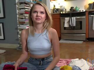 Coco Lovelock jerks off Mr. POV in this point of view hand job clip called The Sluttiest Babysitter!