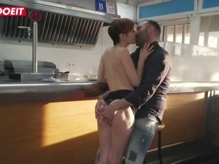 Steak and bukkake day specials in a publik spanish restaurant x rated movie klip