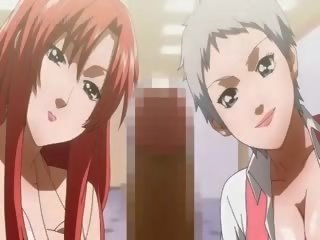 Slutty anime beib seducing teismeline täkk jaoks kolmekesi