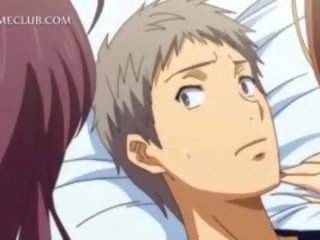 Dospievajúci 9d anime dievča bojovanie cez a veľký šachta