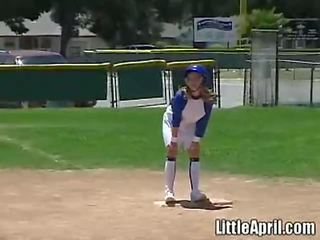 Little April Plays With Herself shortly after A Game Of Baseball dirty clip movs
