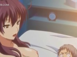 Süütu anime tüdruk fucks suur riist vahel tissid ja vitt huuled
