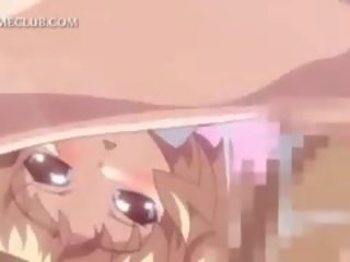 Pisikene anime beib võtab munn sisse suu ja vähe quim