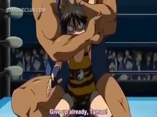 Géant wrestler hardcore baise une doux l'anime fille