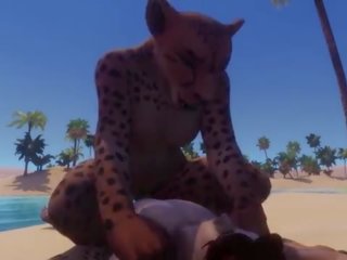 Furry darling Mates With a Man &vert; Furry monster&vert; 3D sex movie Wild Life