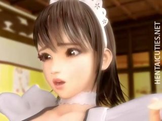 Busty 3d hentai người giúp việc vọt ra sưa