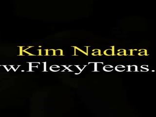 Nude Flexible Teen beauty Kim Nadara Spreading Legs
