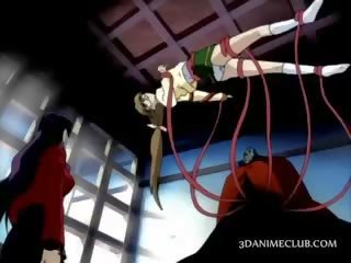 Násťročné anime dievča becomes a sex otrok wrapped v tentacles